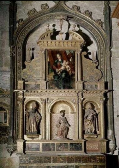 Sant'Agostino vescovo nella pala della cappella della Virgen de Morales a Salamanca