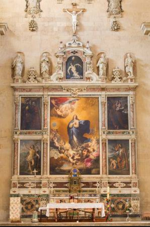 Retablo dell'altare maggiore della chiesa del Convento de las Agustinas a Salamanca