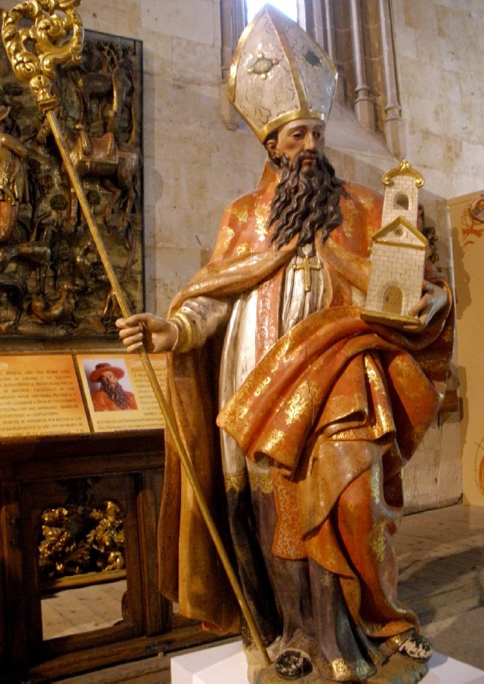 Sant'Agostino vescovo e Dottore della Chiesa nella cappella di santa Caterina a Salamanca