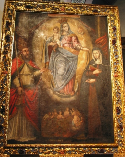 La Madonna della Cintura con i santi Agostino e Monica a Salussola