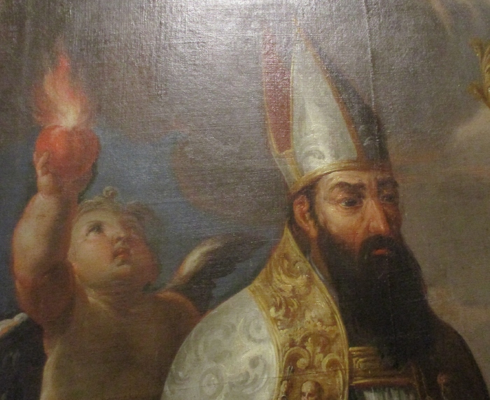 Sant'Agostino appare a santa Teresa opera di anonimo della fine del Seicento
