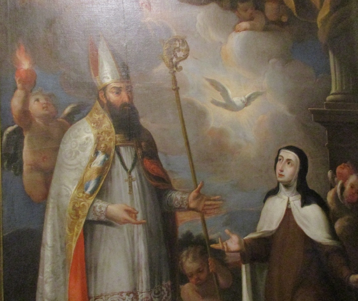 Sant'Agostino appare a santa Teresa opera di anonimo della fine del Seicento