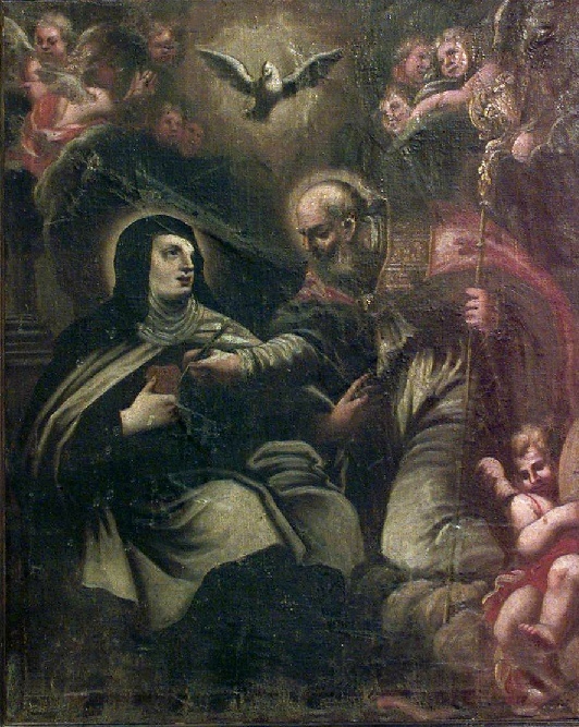 Sant'Agostino scrive sul cuore di Santa Maria Maddalena de' Pazzi