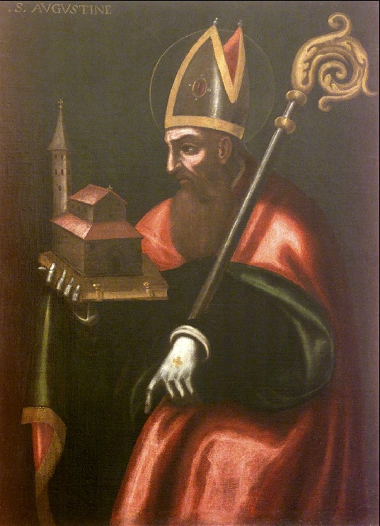 Sant'Agostino vescovo con in mano una chiesa