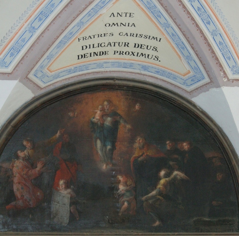 Agostino, monaci e pellegrini ai piedi della Vergine
