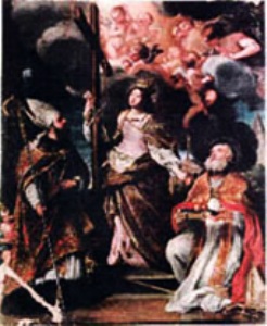 Sant'Elena tra i santi Agostino e Nicola