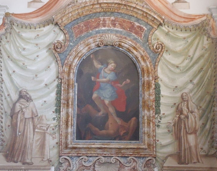 La pala d'altare nella chiesa di san Michele a Cerveteri