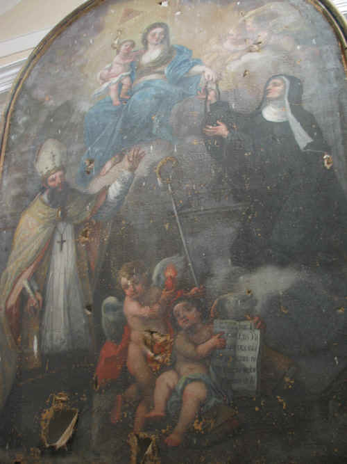 La Vergine e il Bambino offrono la cintura a santa Monica ed Agostino