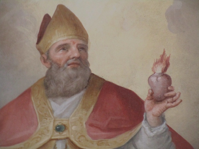 Agostino vescovo e cardioforo nella chiesa di S. Bartolomeo a Barzago