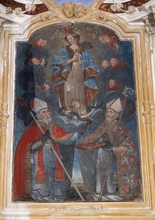 L'Immacolata Concezione appare ai santi Biagio e Agostino