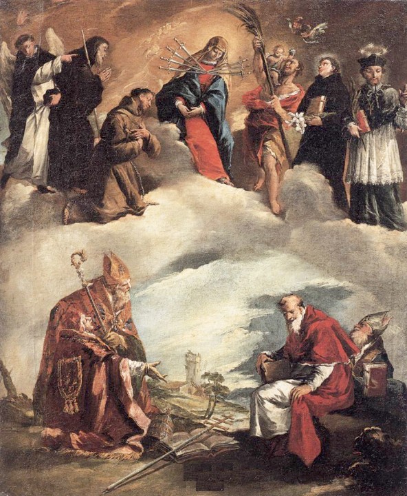La Vergine dei Sette Dolori con i Dottori della Chiesa
