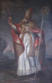 Sant'Agostino cardioforo vestito da vescovo