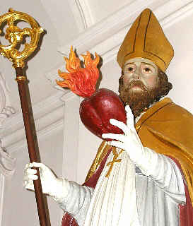 Agostino vescovo con il cuore fiammante a Indersdorf