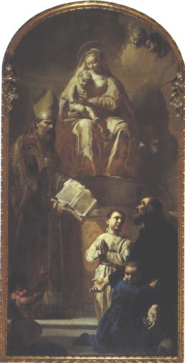 Madonna in trono con il Bambino e i santi Agostino e Girolamo Miani