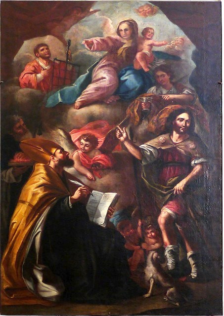 Madonna con Bambino, Agostino e santi