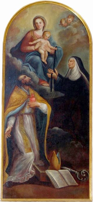 Agostino e Monica con la Madonna della Cintura