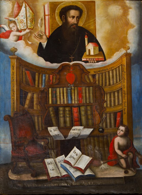 Agostino fonda una biblioteca con i suoi scritti contro gli eretici