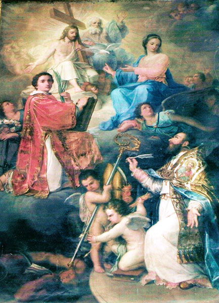 Trinit, Vergine, Agostino e Lorenzo a Pesaro, chiesa di S. Agostino
