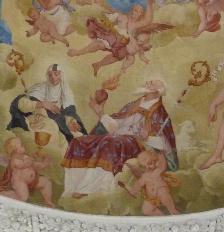 Particolare di sant'Agostino e la badessa Mechthild von Dieen