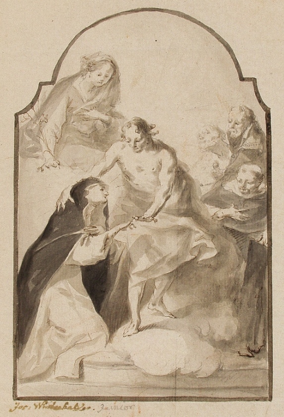 Fidanzamento di San Caterina da Siena con i santi Domenico e Agostino