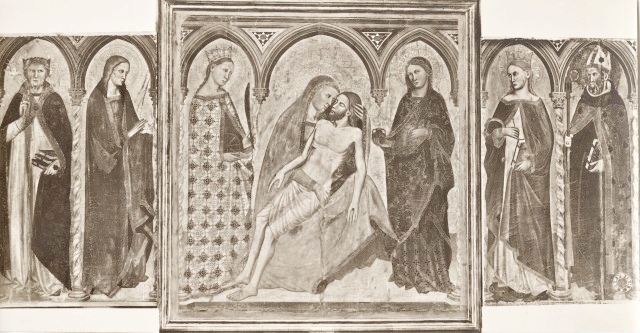 Cristo in piet tra santa Caterina d'Alessandria e santa Lucia, San Gregorio Magno e santa Maria Maddalena, Santa Margherita d'Antiochia e sant'Agostino