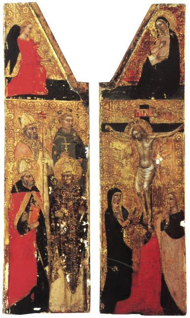 La crocifissione, Agostino e santi