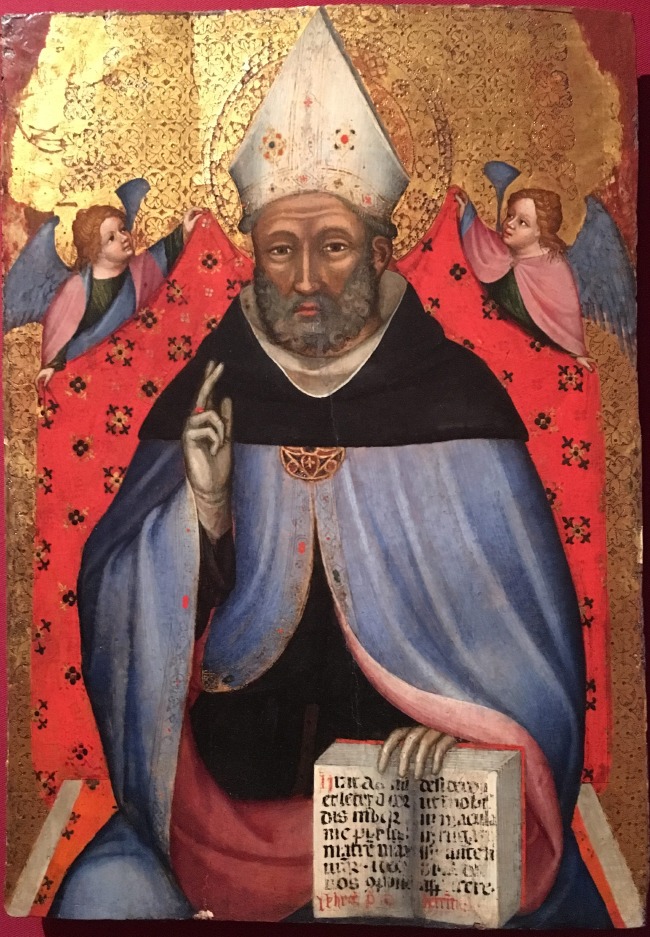 Sant'Agostino in trono e due angeli