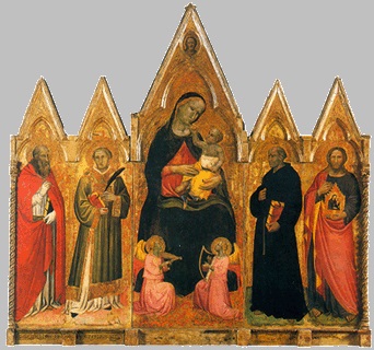 Madonna col Bambino e Angeli tra i Santi Agostino, Stefano, Nicola da Tolentino e Luca