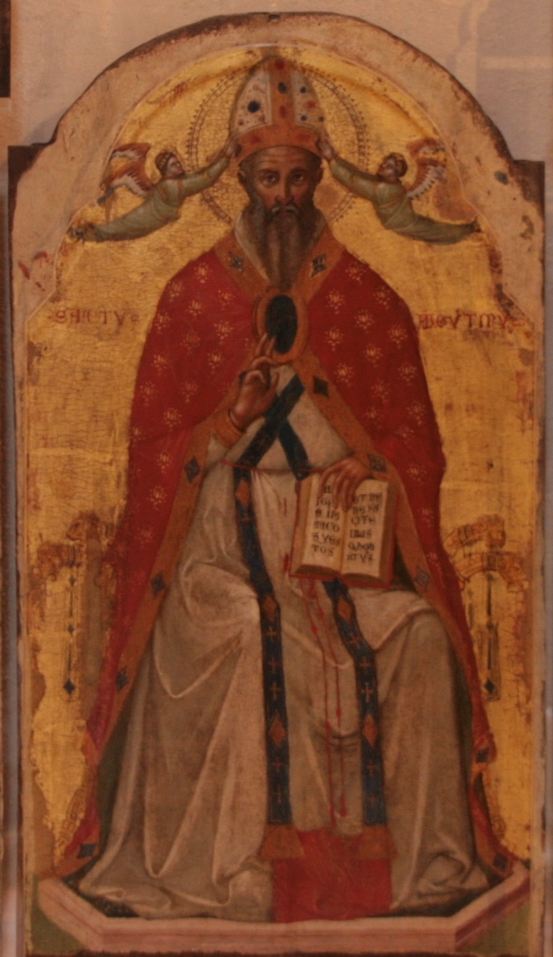 Sant'Agostino benedicente e santi