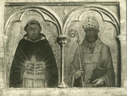 Agostino vescovo e Dottore della Chiesa nel Polittico di Santa Caterina di Martini Simone