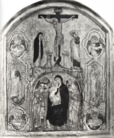Cristo crocifisso tra la Madonna e san Giovanni Evangelista con sant'Agostino e san Nicola di Bari