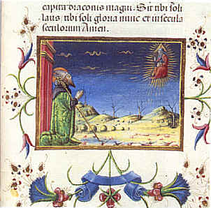 Agostino in ginocchio prega Iddio Padre di Tommaso da Modena