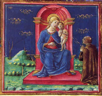 Agostino prega la Madonna di Tommaso da Modena