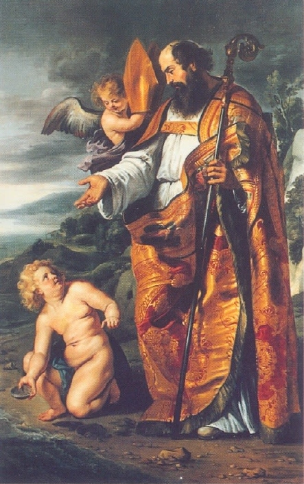 Rubens: Agostino e il bambino sulla spiaggia, retablo della chiesa del convento delle Agostiniane di Salamanca