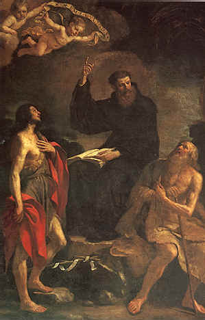 Agostino col Battista e Paolo eremita