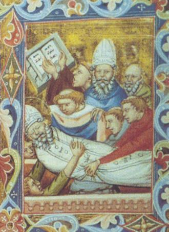 Morte di Valerio miniatura dell'Amanuense vaticano