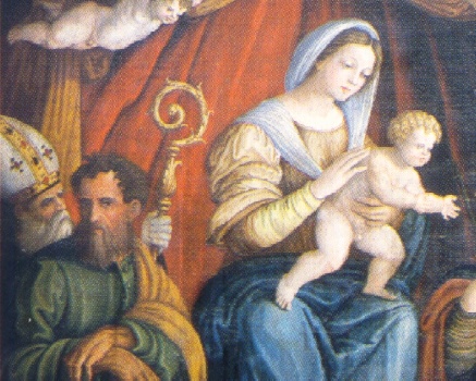 Agostino e la Vergine in un dipinto del Perugino