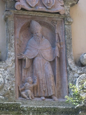 Immagine di sant'Agostino e il bimbo sulla spiaggia
