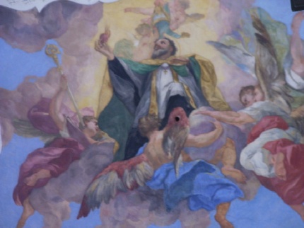 Agostino in gloria, affresco settecentesco di Vaclav