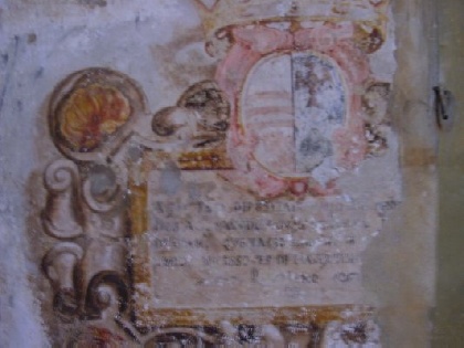 Cartiglio dell'affresco della Madonna di B. Bembo