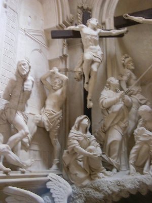 Flagellazione di Ges Cristo, stucco di Giovanni Battista Barberini (1666)