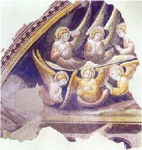 Angeli oranti: affresco di Carlo da Camerino