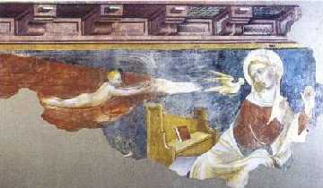 L'annunciazione: affresco di Carlo da Camerino