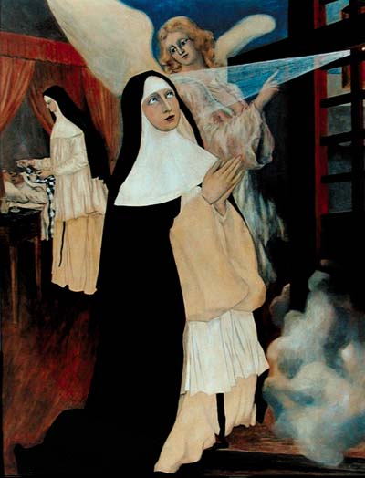 Vocazione di Caterina di S. Agostino (1943) di Alfred Pellan (1906-1988).