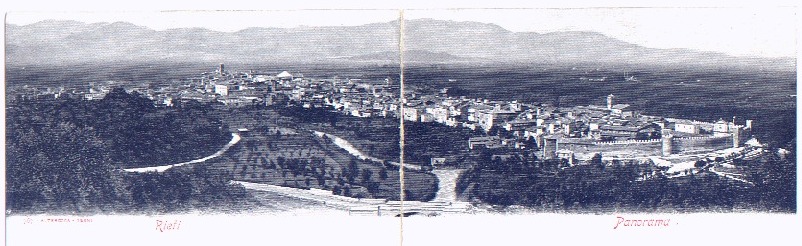 La citt di Rieti in una stampa panoramica della fine del XIX secolo