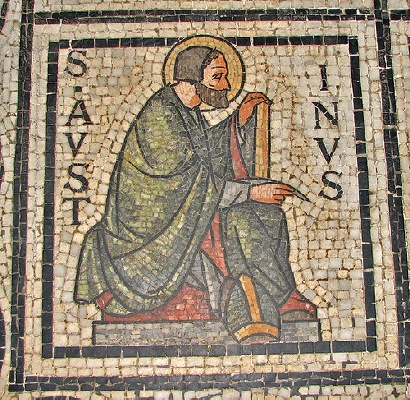 Mosaico che raffigura Agostino vescovo