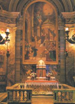 Visione d'insieme della cappella del SS. Sacramento nella Basilica di san Nicola a Tolentino