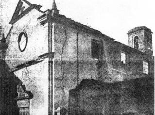 Esterno della Chiesa di S. Giovanni subito dopo il terremoto del 1920
