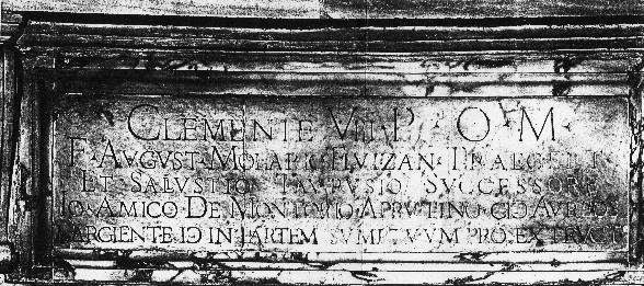Lapide sepolcrale di Agostino Molari, nella chiesa di Santo Spirito in Sassia, Roma