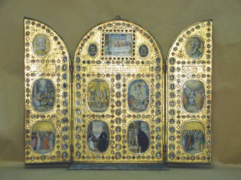 Trittico reliquario di fine XVI secolo conservato presso la Biblioteca Civica di Fivizzano (MS)